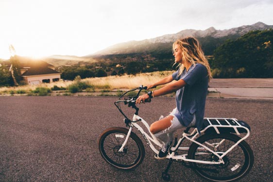 Woman Riding a Bicycle 1